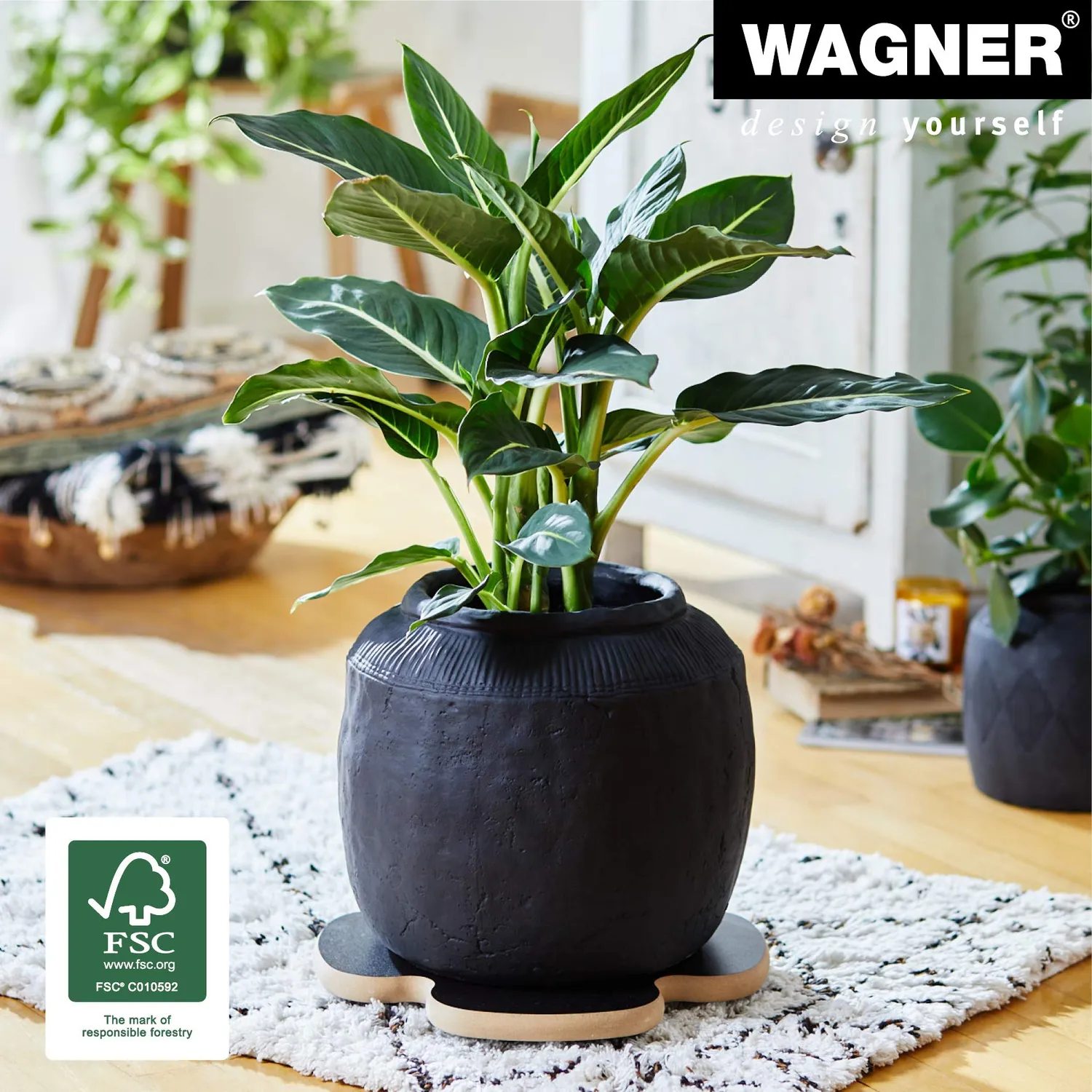 Wagner Black 20027601 carrello portavaso Ø 33 cm portata 100 kg