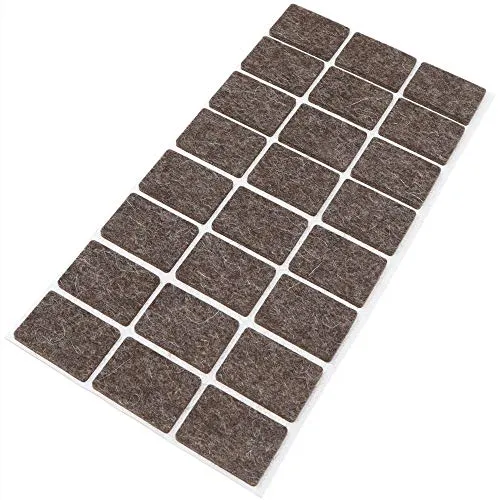 Adsamm feltrini autoadesivi rettangolari 25x35 mm marroni 24 pezzi lana