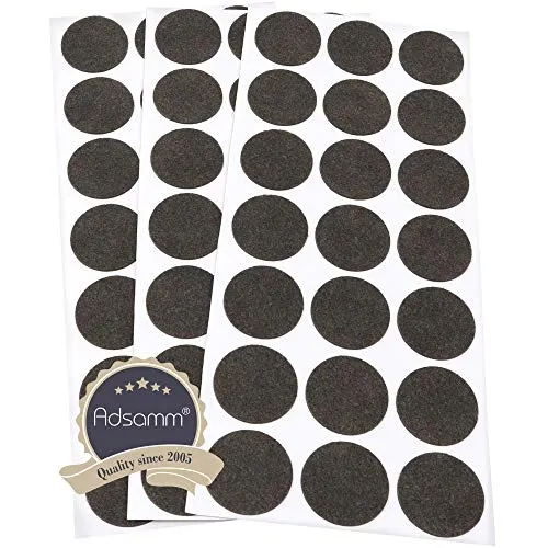 Adsamm feltrini ultrasottili marroni 30 mm 63 pezzi viscosa 1,5 mm
