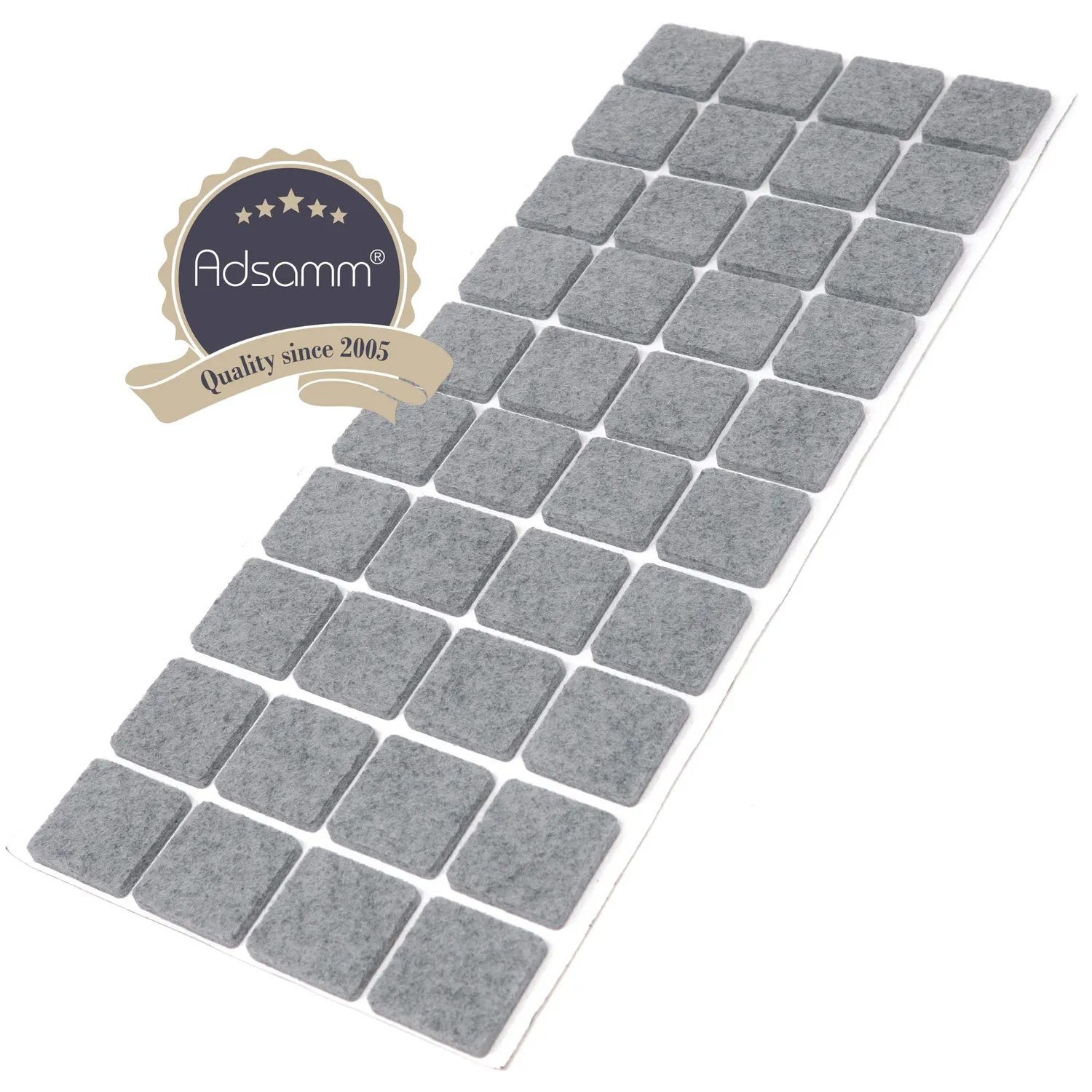 Adsamm Feltrini Autoadesivi Grigi 25x25 mm 40 Pezzi