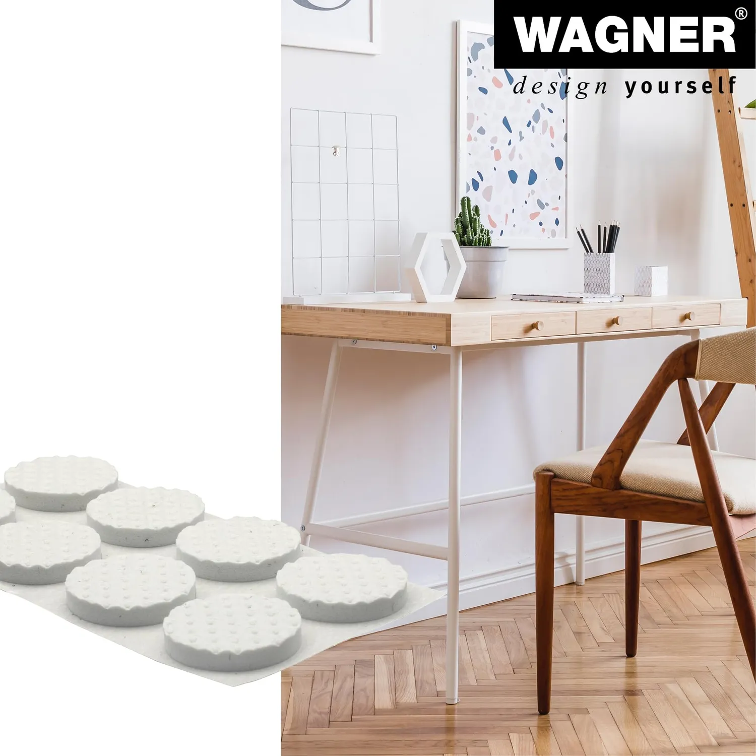 Wagner Soft Pads 16021999 feltrini bianchi 16 pezzi antiscivolo