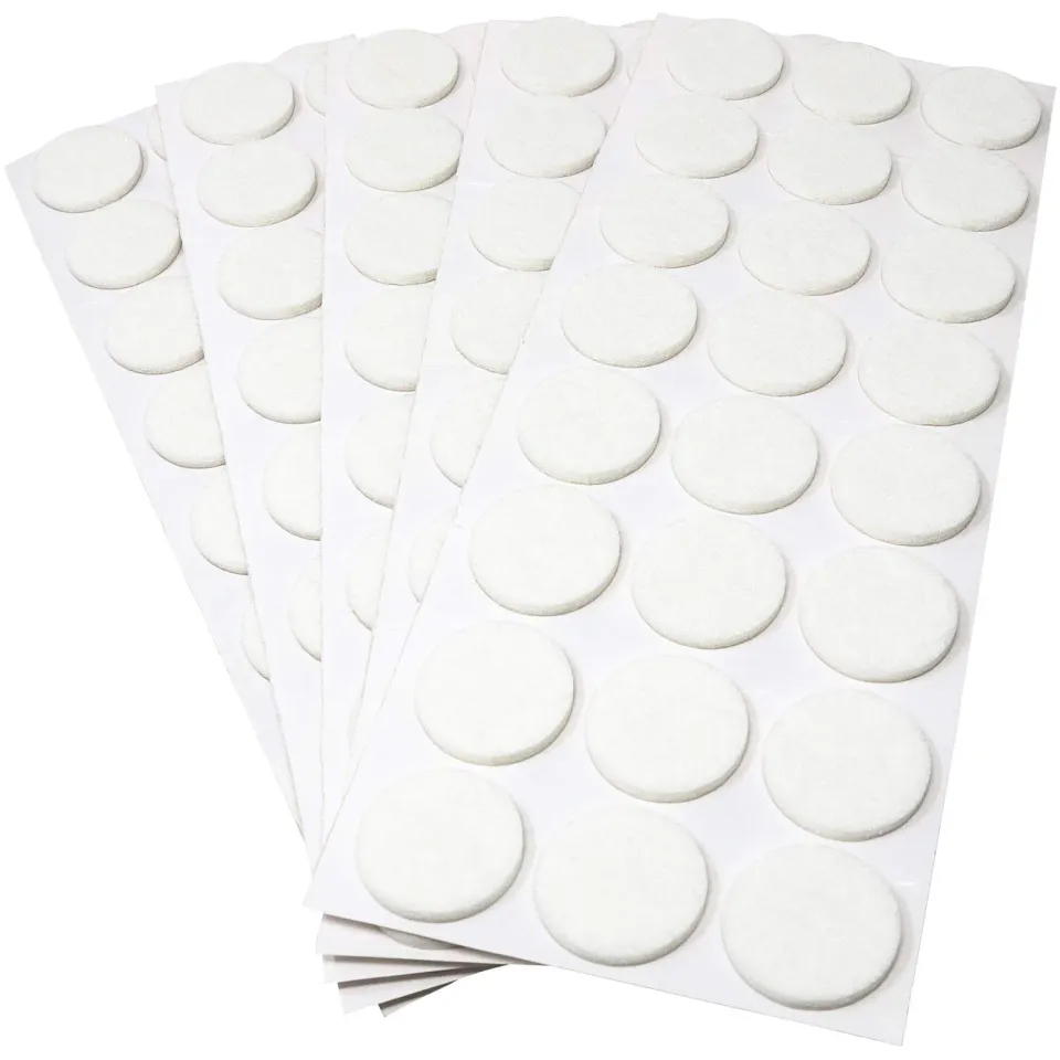 Adsamm feltrini autoadesivi ø 28 mm bianchi 120 pezzi 3,5 mm