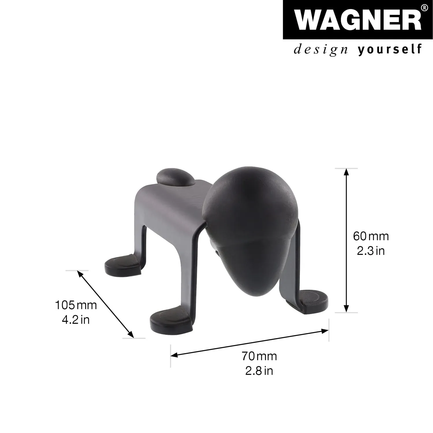 Wagner Dog Door Stop EH 5208 fermaporta da appoggiare nero 105 mm
