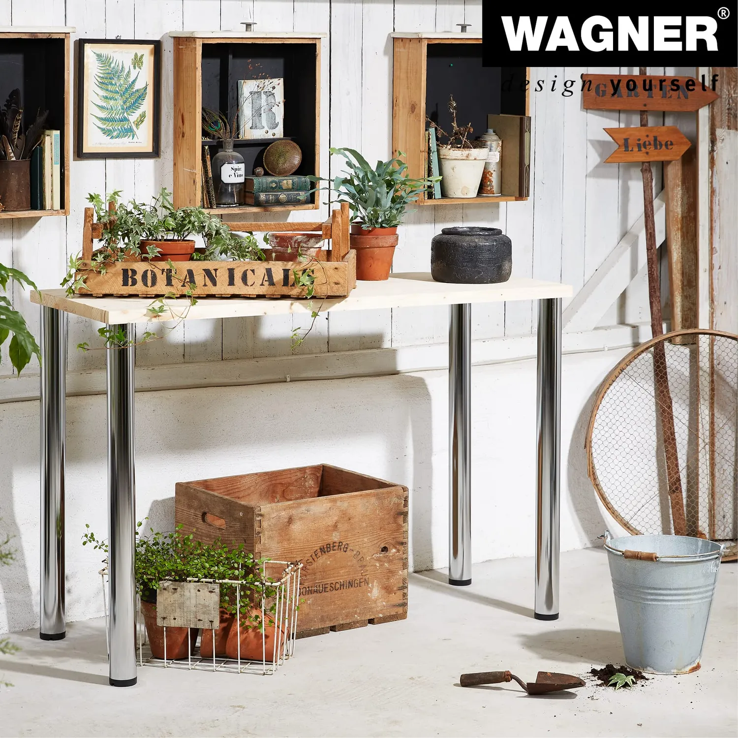 Wagner Teno ST 3512 gamba tavolo acciaio cromo 800 mm