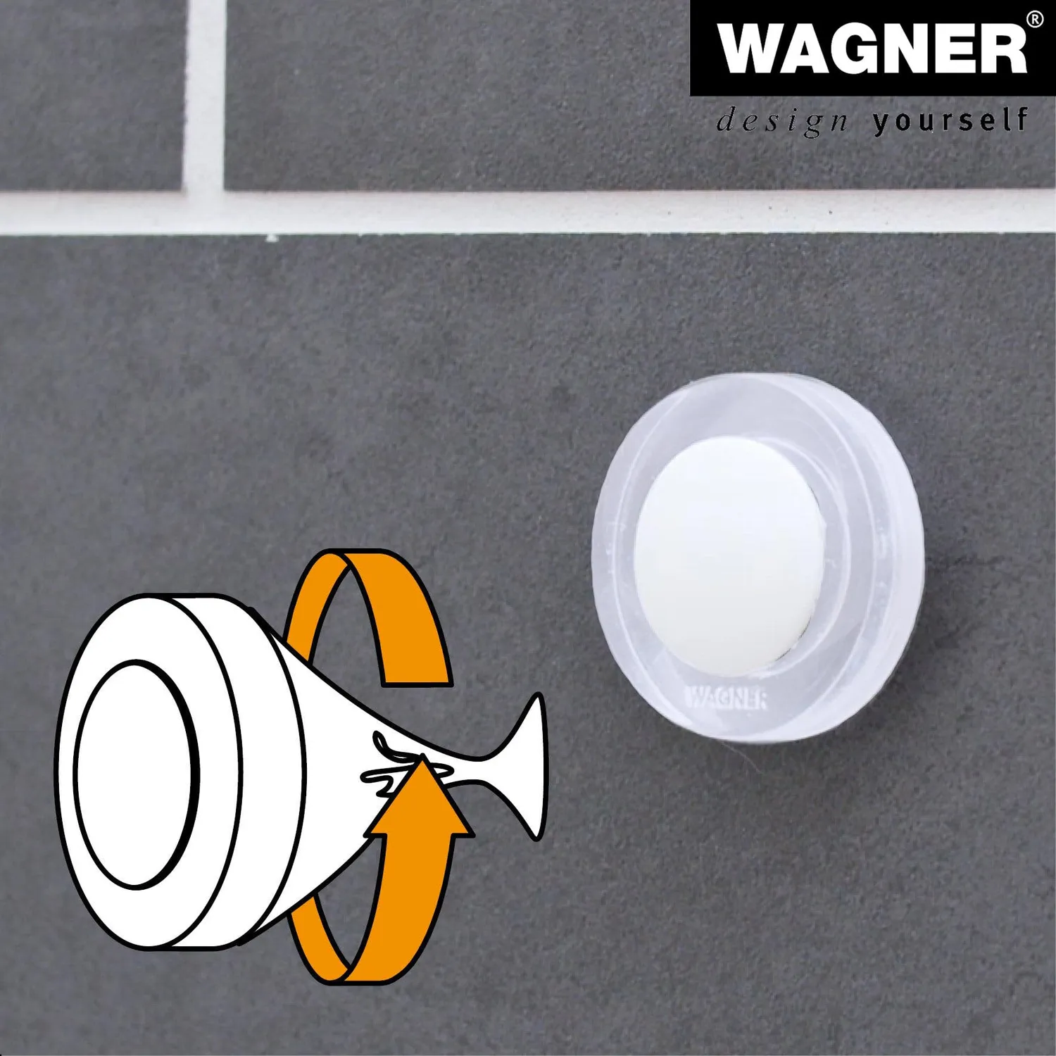 Wagner Screw or Glue 15522611 fermaporta parete Ø40mm