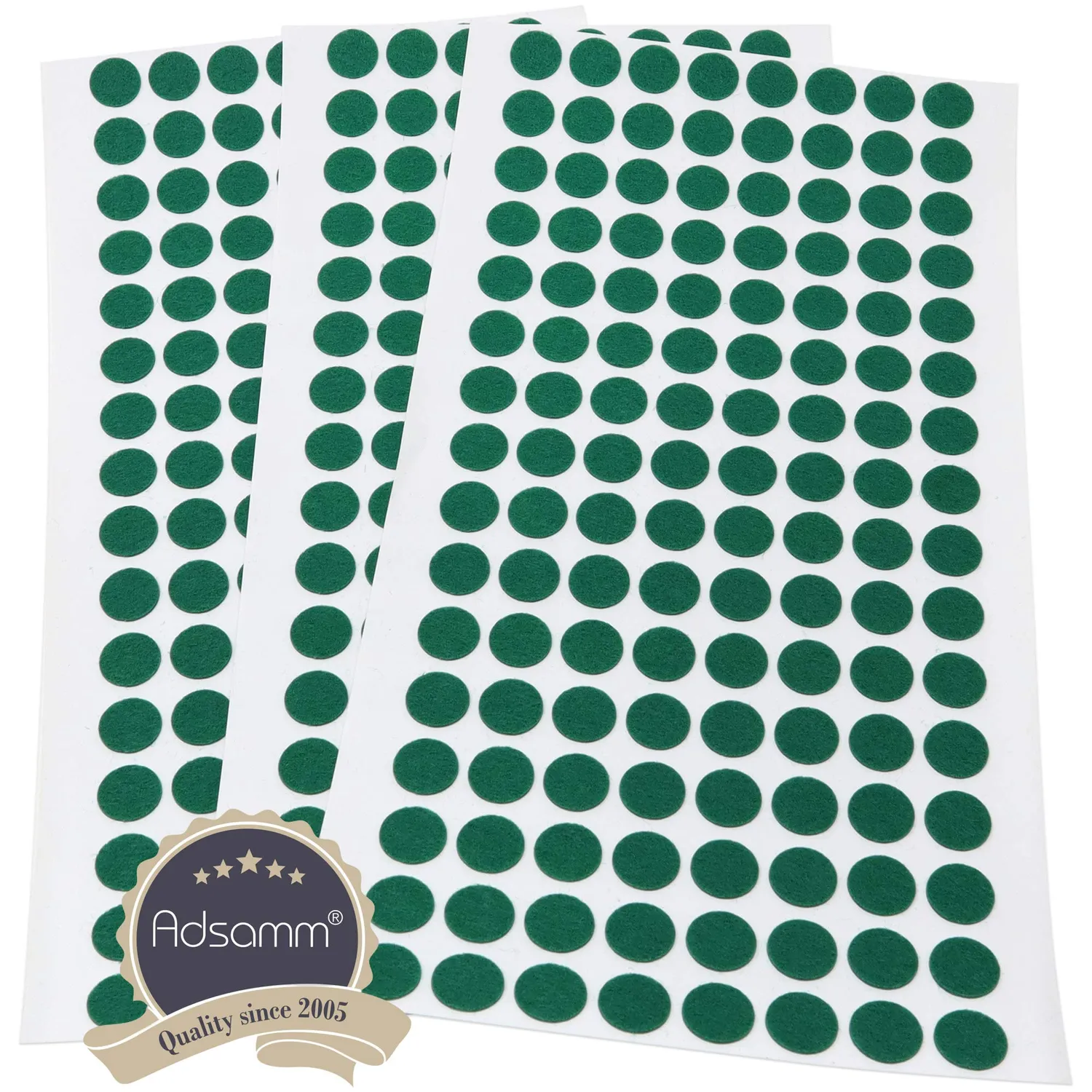 Adsamm Feltrini Autoadesivi Tondi Ø 12 mm Verde 384 pz Ultrasottili