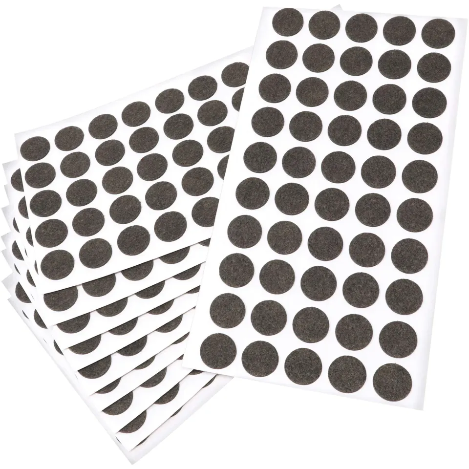 Adsamm Ultrasottili Ø 16 mm Feltrini Autoadesivi 500 pz Marroni 1,5 mm