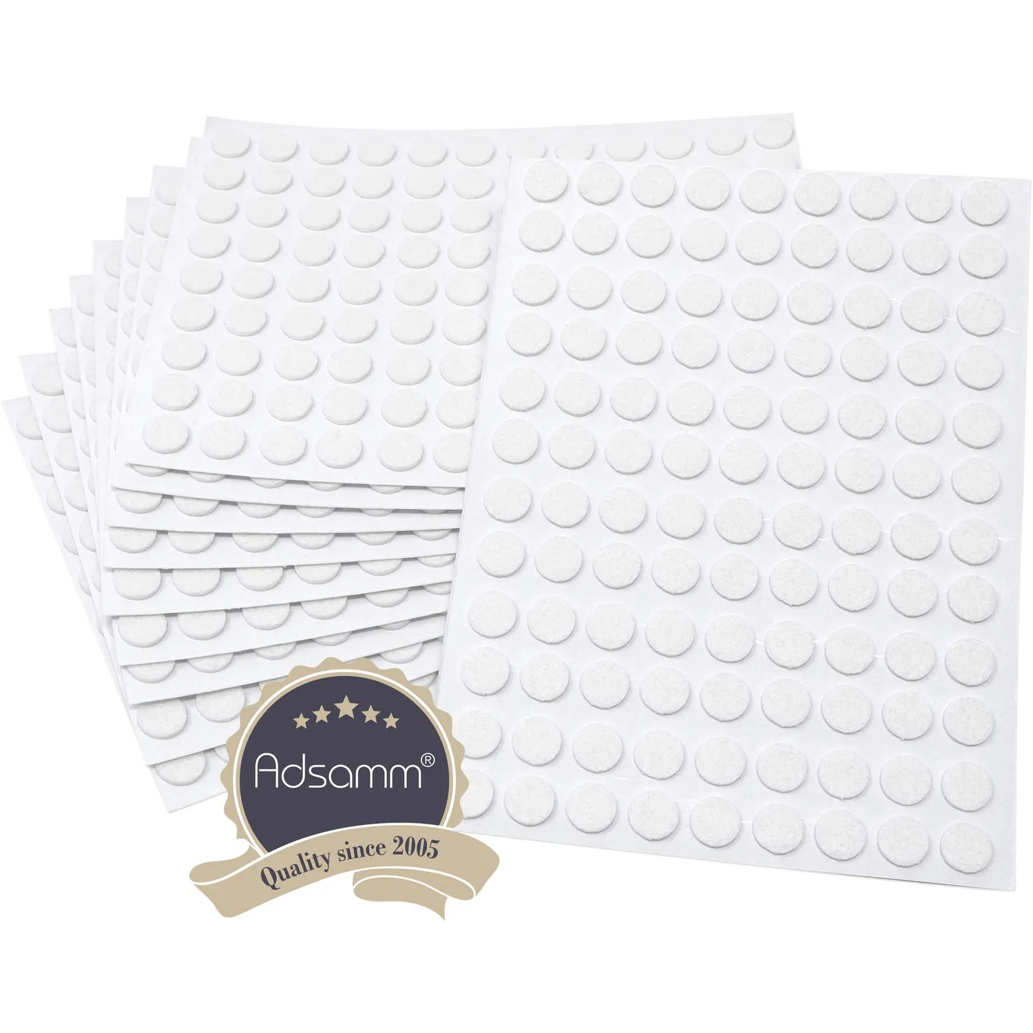 Adsamm ultrasottili ø10 mm feltrini bianchi 1080 pz 1,5 mm