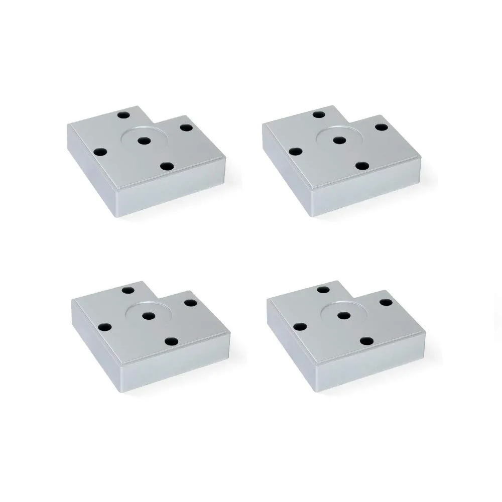 Emuca 2039125 piede per mobile H 30 mm alluminio set 20 pezzi