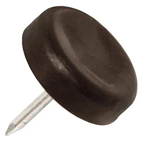 Adsamm PG-N-BR-20-4 pattini plastica marroni 20 mm 4 pezzi