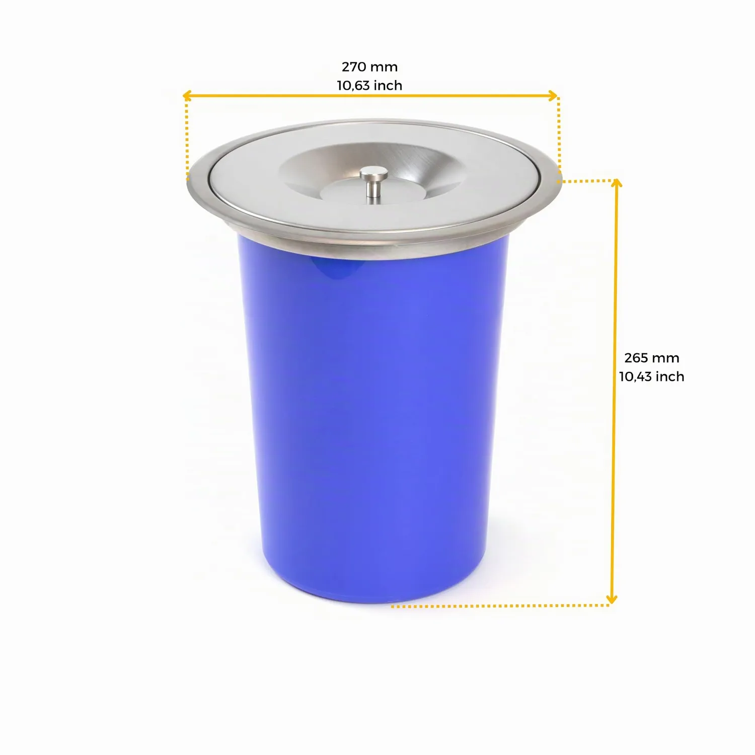 Emuca Pattumiera Incasso Cucina 7L Acciaio Inox