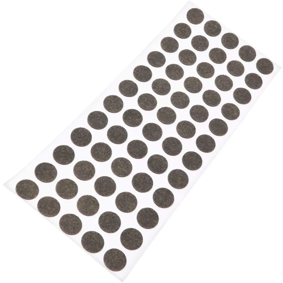 Adsamm feltrini autoadesivi rotondi ø14 mm marroni 60 pezzi ultrasottili