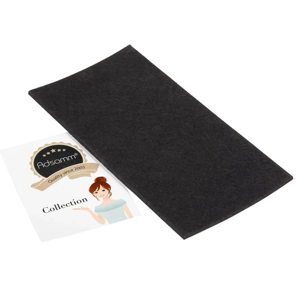Adsamm foglio feltro autoadesivo nero 10x20 cm 3,5 mm