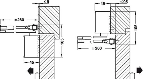 Gedotec TOP TS 71 chiudiporta bianco EN 3-4 180°
