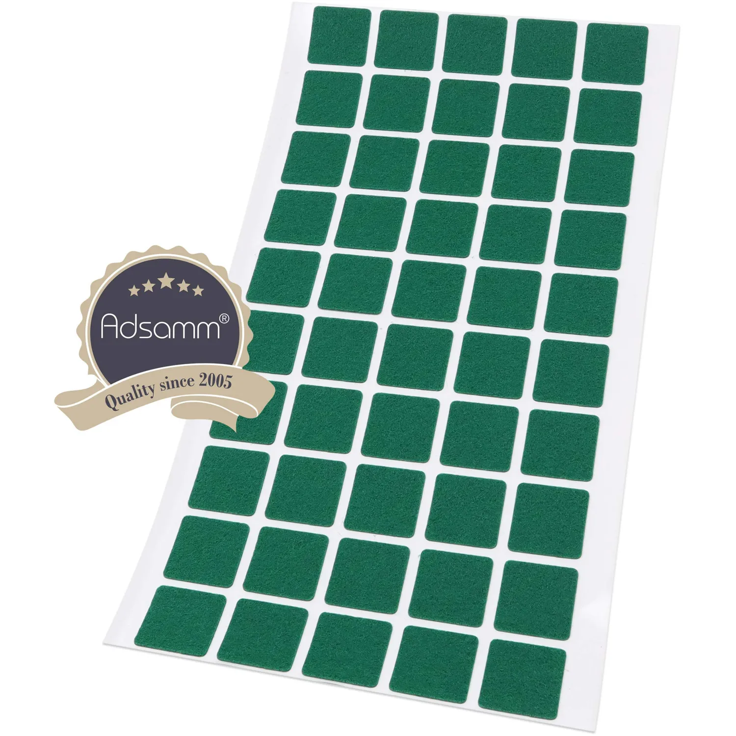 Adsamm Feltrini Autoadesivi 20x20 mm Verde 50 pz Ultrasottili