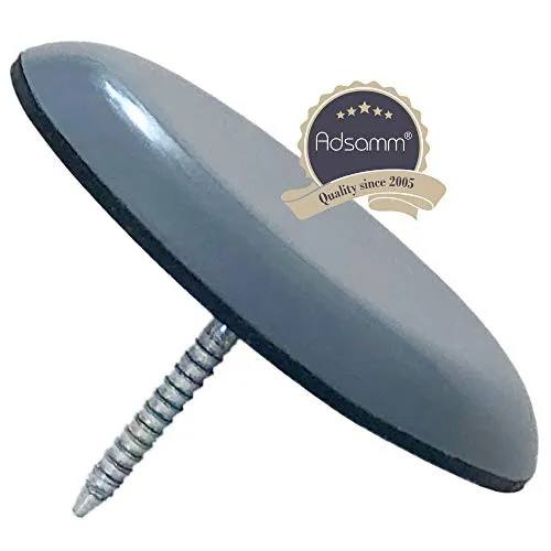 Adsamm pattini PTFE con chiodo grigi Ø 40 mm Teflon