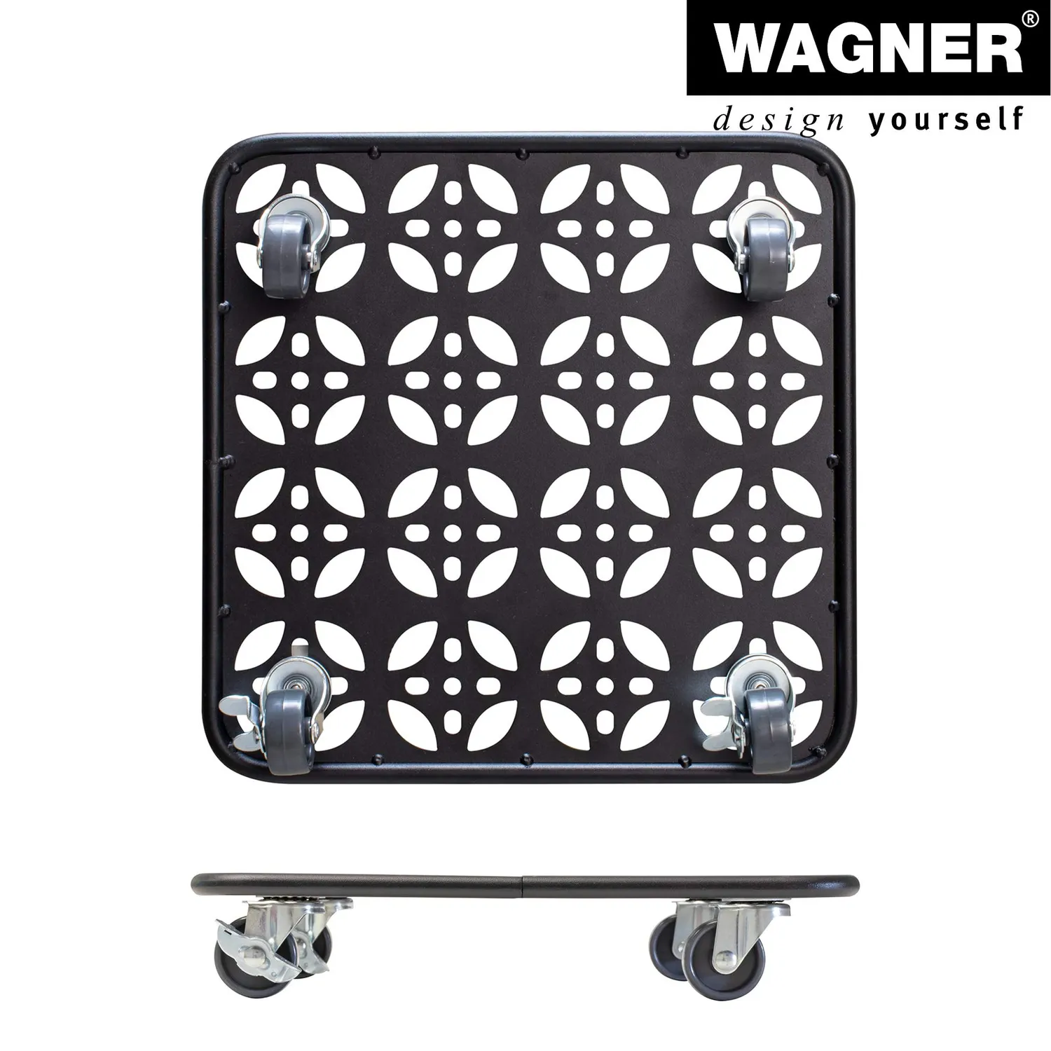 Wagner Black Flower carrello piante 30x30 cm nero 60 kg