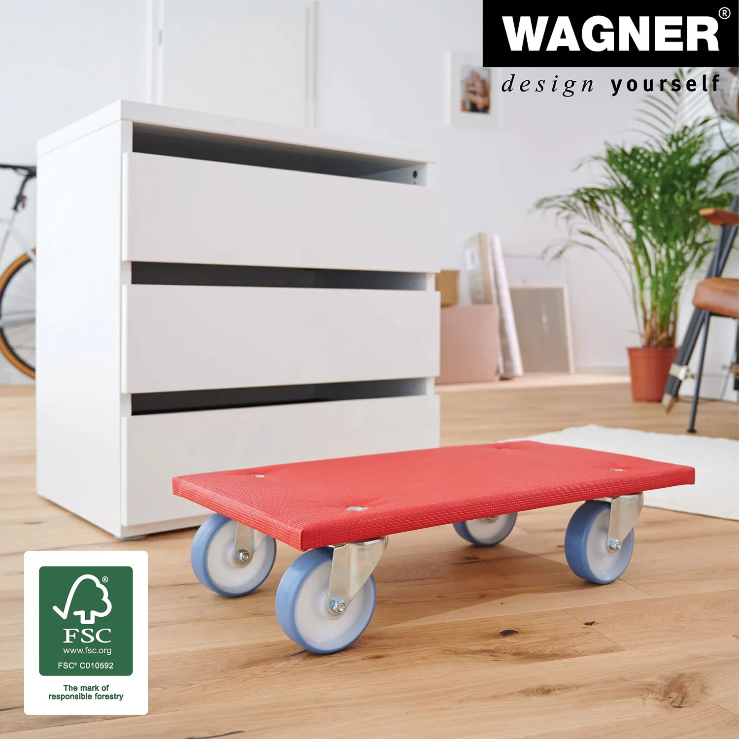 Wagner MM 1396 carrello trasporto 57,5x30 cm portata 400 kg