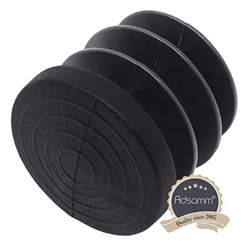 Adsamm puntali alettati tondi neri 21-23 mm 100 pezzi polietilene