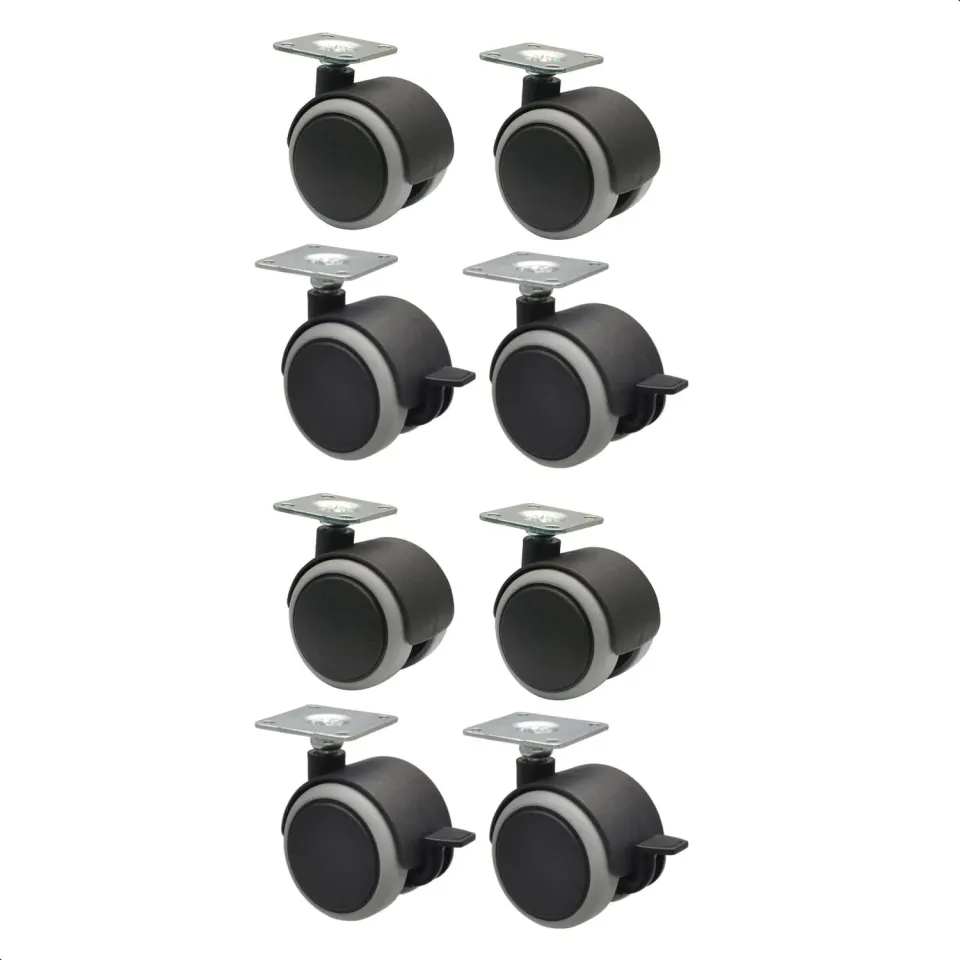 Wagner RO 0724 set 8 doppie rotelle mobili Ø40 mm 4 con freno
