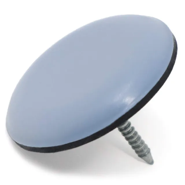 Adsamm 30 mm pattini PTFE con chiodo 100 pz tondi grigi