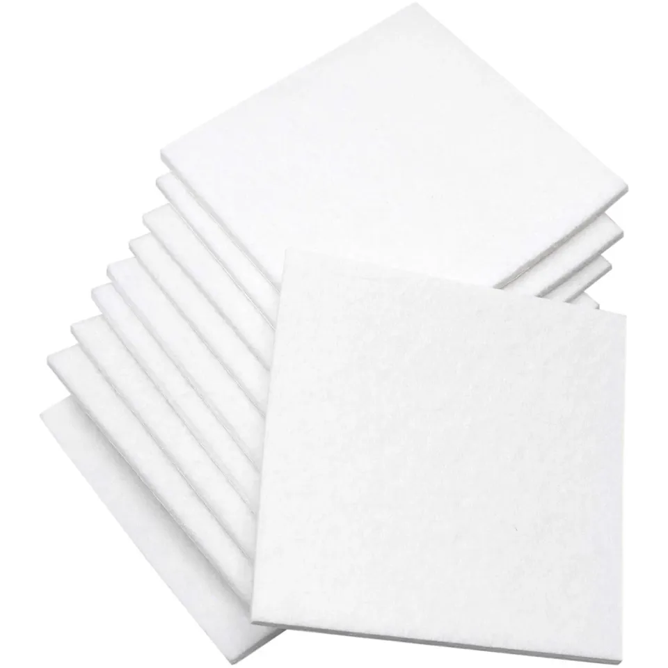 Adsamm Quality 100x100 mm fogli feltro autoadesivo 10 fogli bianchi 3,5mm