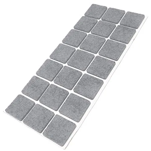 Adsamm feltrini autoadesivi quadrati 30x30 mm grigi 21 pezzi 3,5 mm