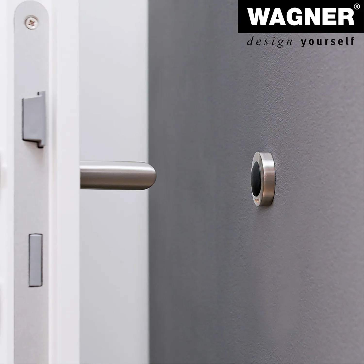 Wagner 15514011 Fermaporta Muro Ø38mm Effetto Inox