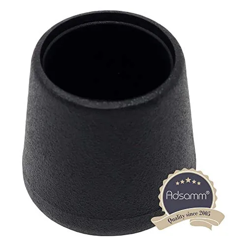 Adsamm Quality puntali esterni PVC tondi 18 mm neri 16 pezzi