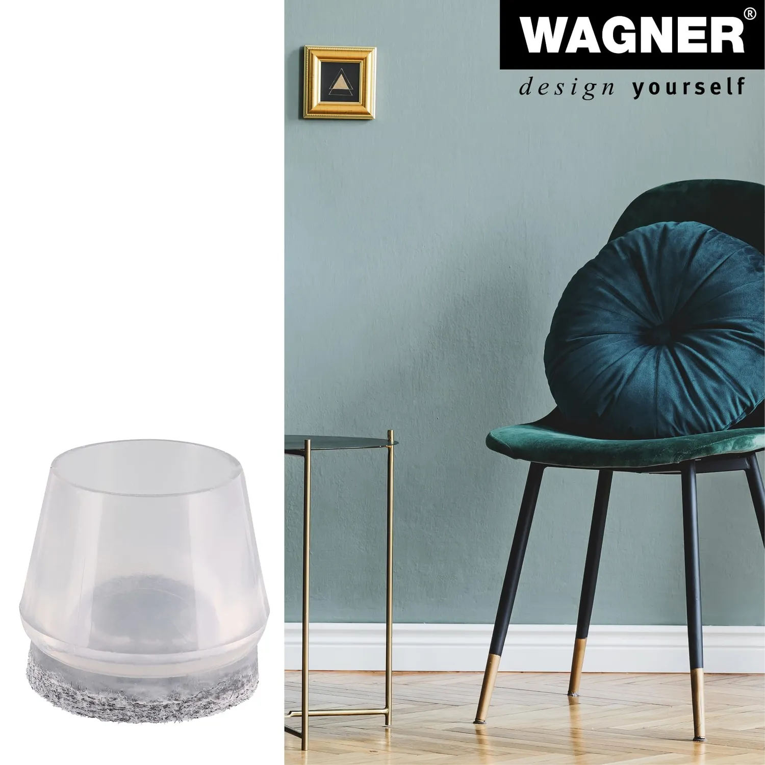 Wagner EH 0564 tappi tubi acciaio feltro 4 pezzi trasparenti