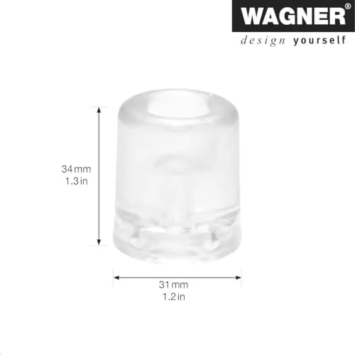 Wagner Vulkano Medium fermaporta gomma 31x34mm trasparente