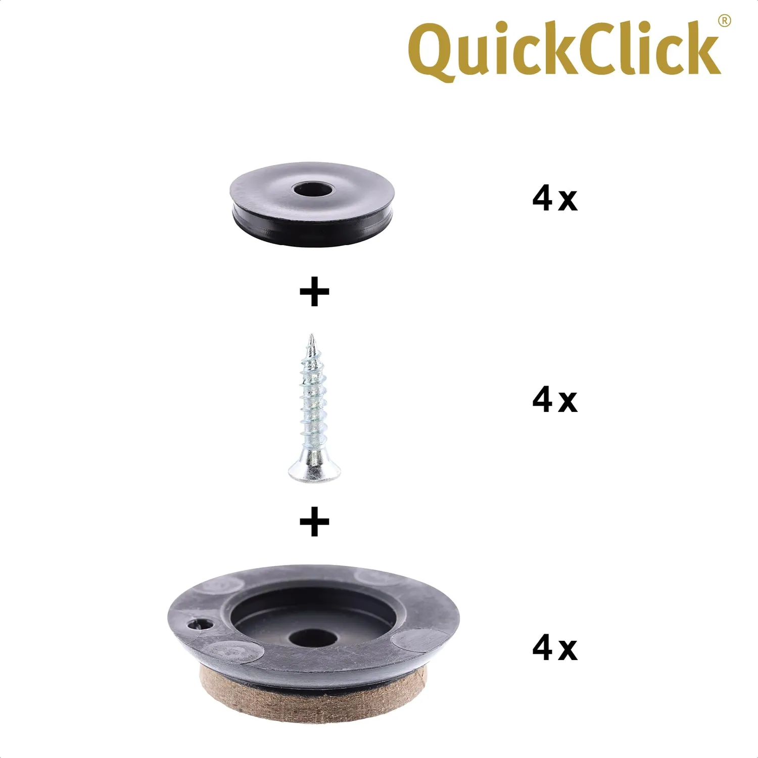 Wagner QuickClick 16791599 feltrini avvitare Ø25 mm 4 pezzi SYNO