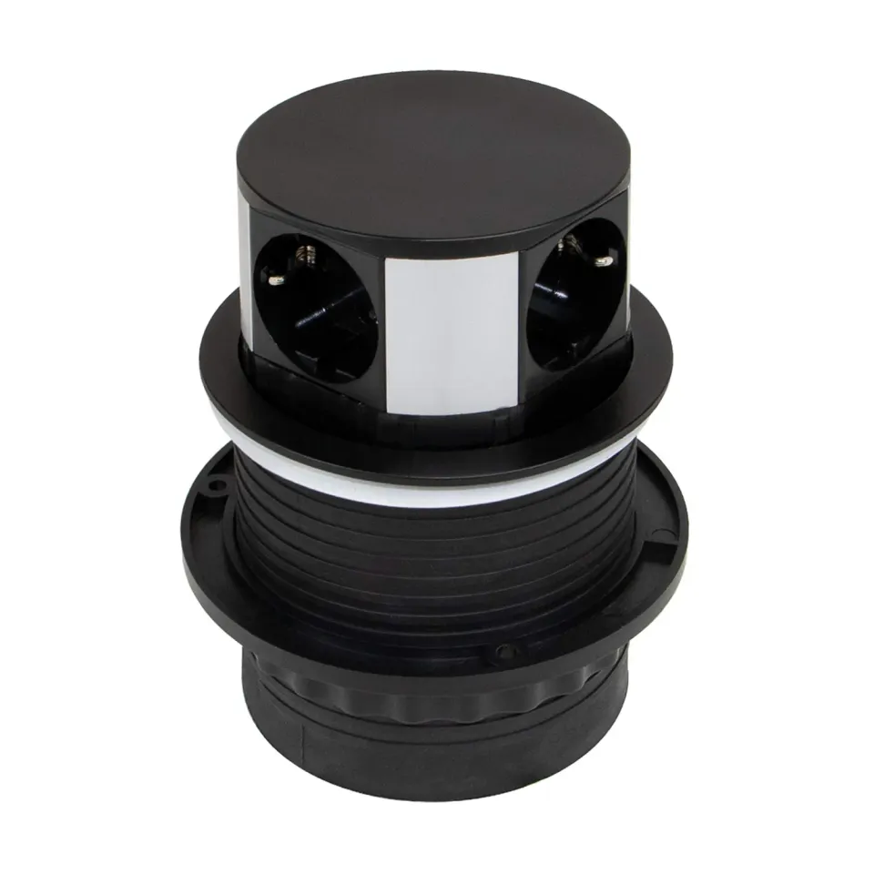 Emuca Torretta Multipresa Scomparsa 3 Prese+2 USB