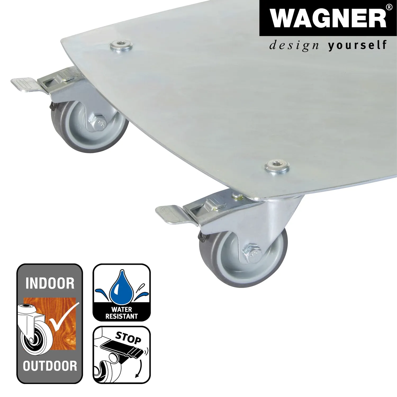 Wagner Steel Retro Sottovaso Ø30 cm Acciaio 100 kg