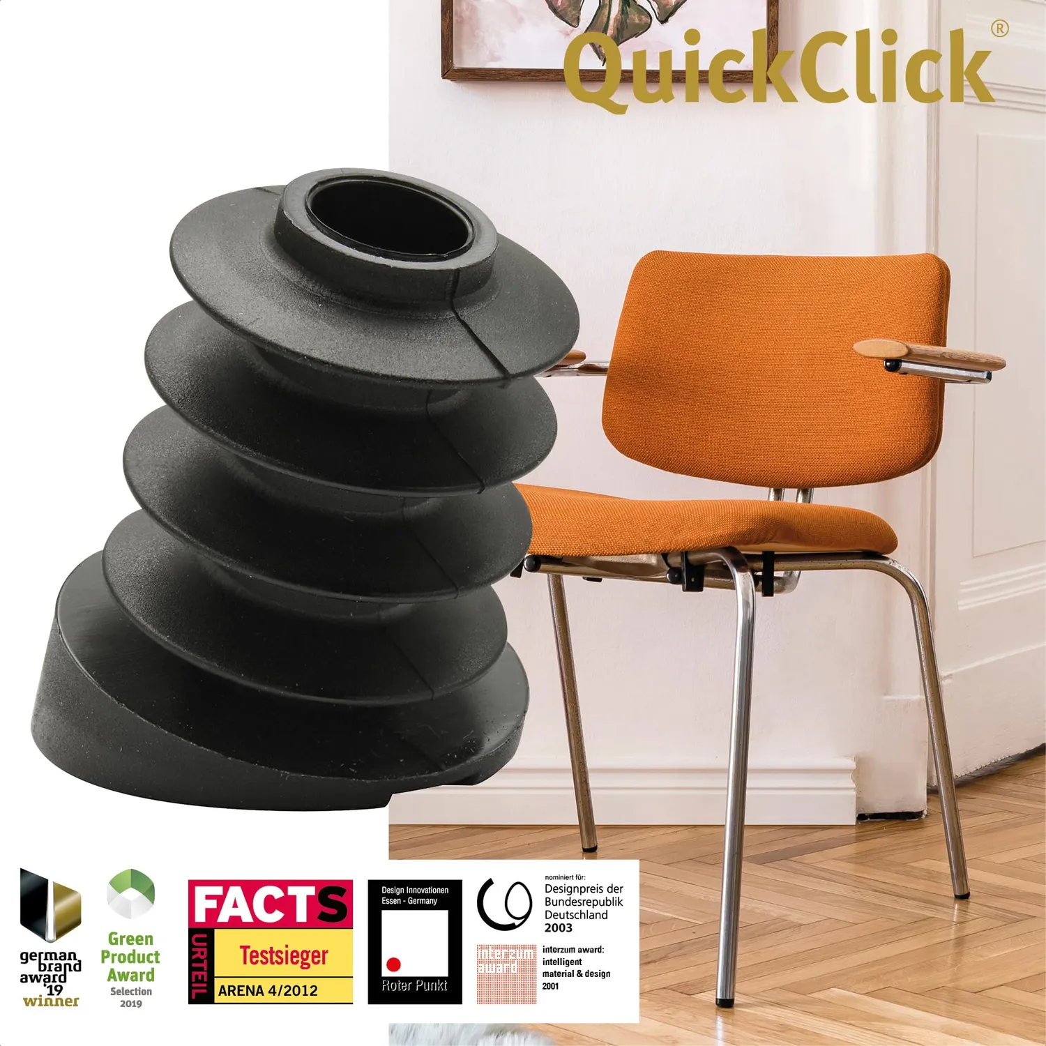 Wagner QuickClick 15787700 feltrini sedie 21/25 mm 18° 4 pezzi