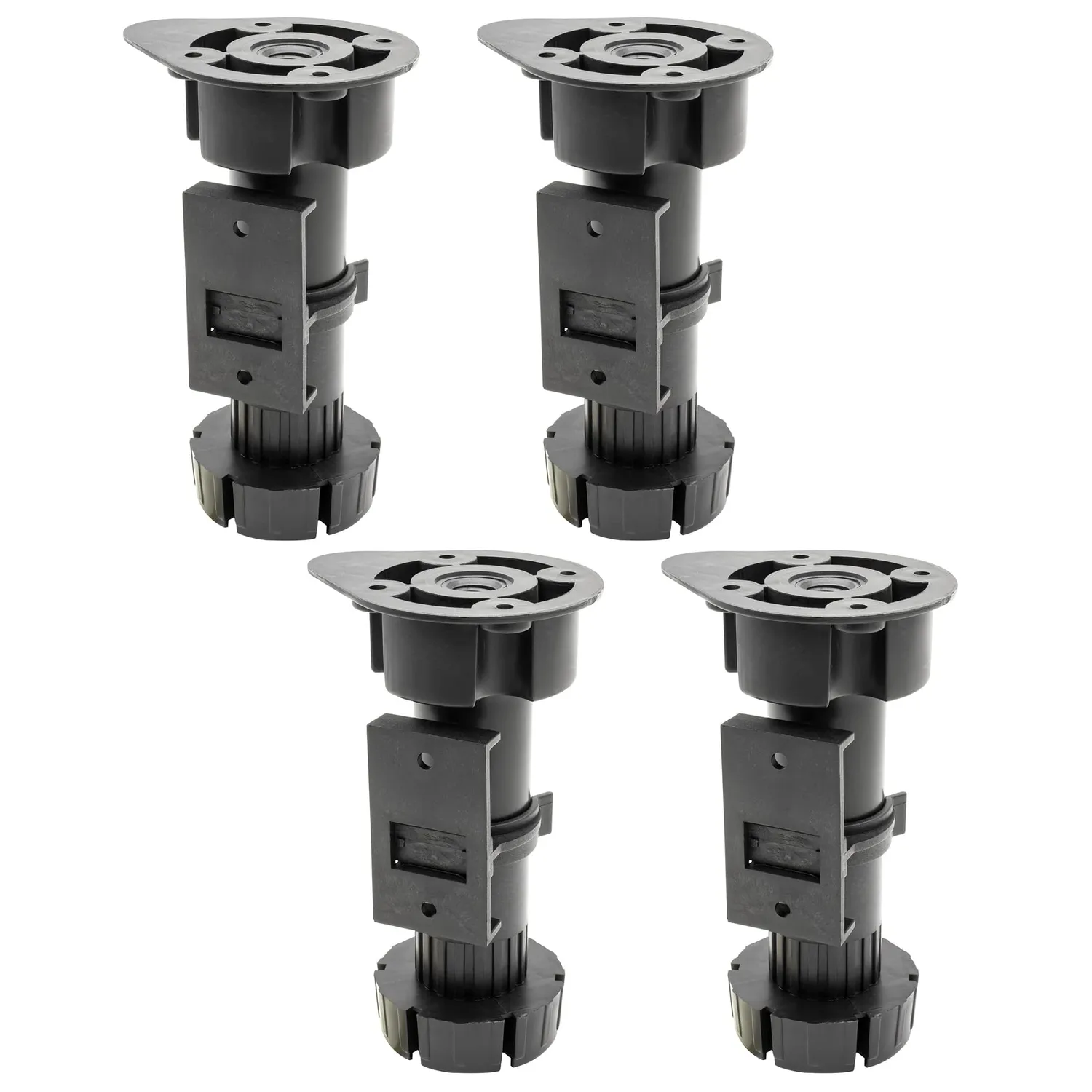 Wagner 12041500 piedini cucina regolabili neri 4pz 96-166mm