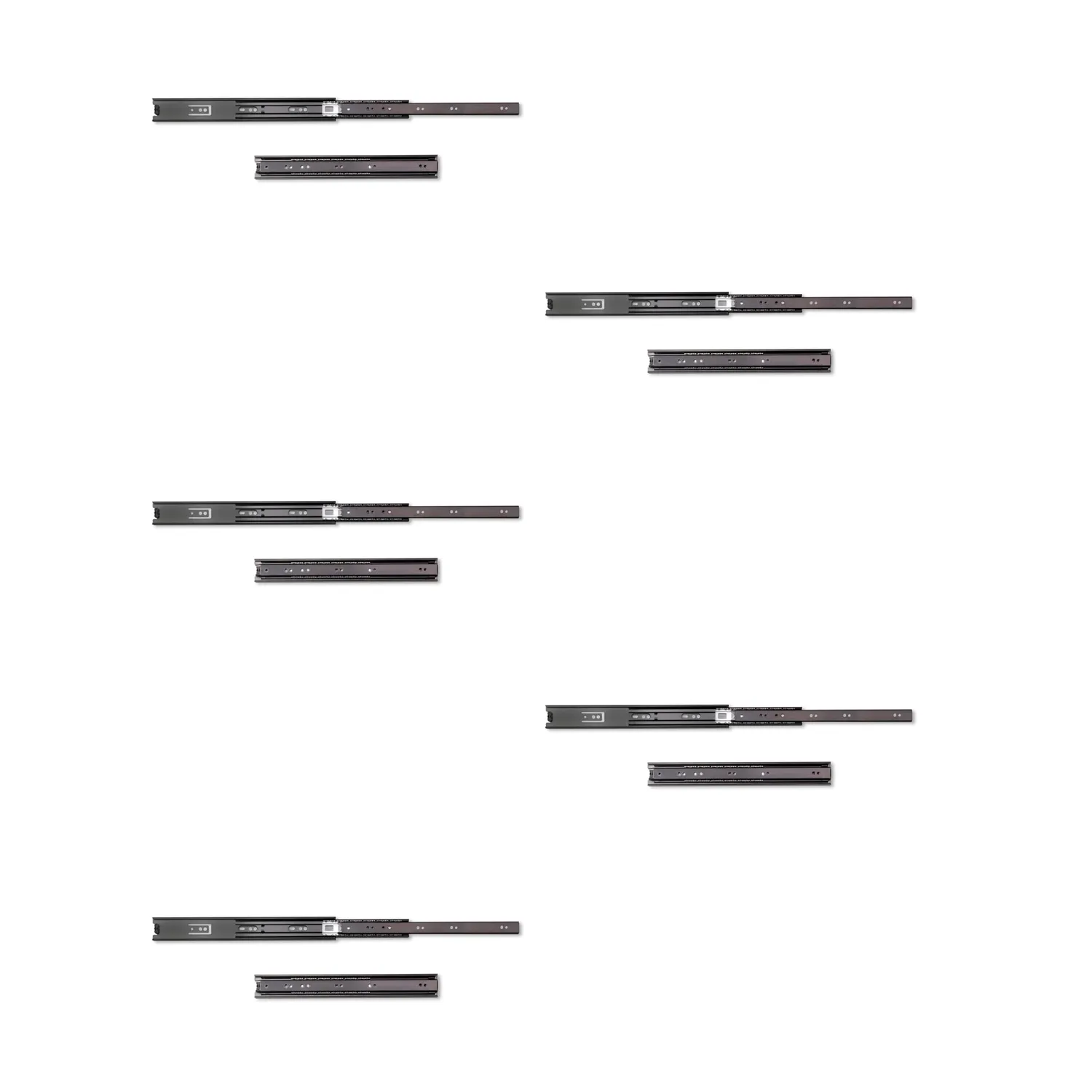 Emuca Guide a Sfere Cassetti 500 mm 68 kg Zincato 4 Set