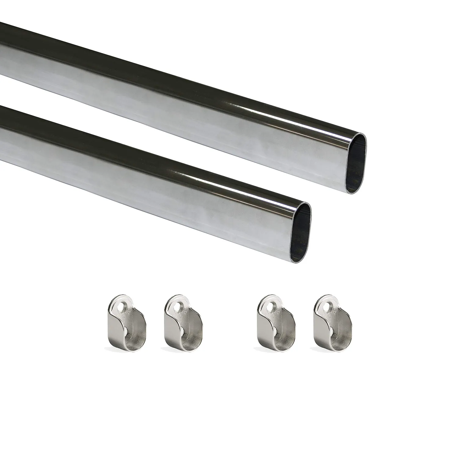 Emuca 7065462 asta armadio 950 mm ovale anodizzato opaco