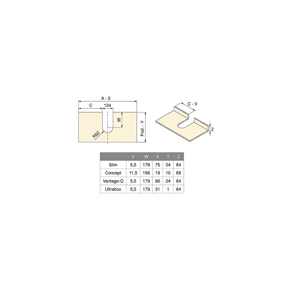 Emuca Harmony salva sifone curvo bianco set 10 pezzi