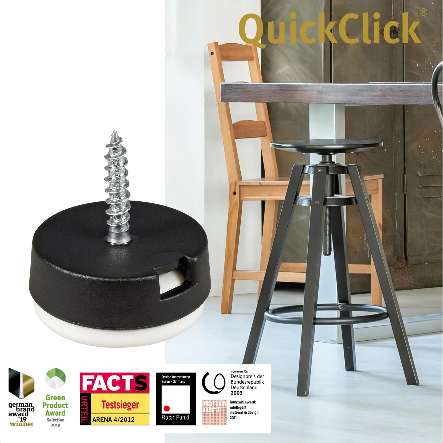 Wagner QuickClick 15785600 feltrini avvitare set 4 pezzi Ø20 mm Extreme
