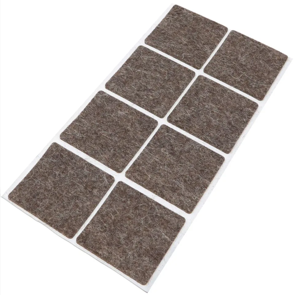 Adsamm Feltrini Lana 50x50 mm Marrone 8 Pezzi Extra Soft