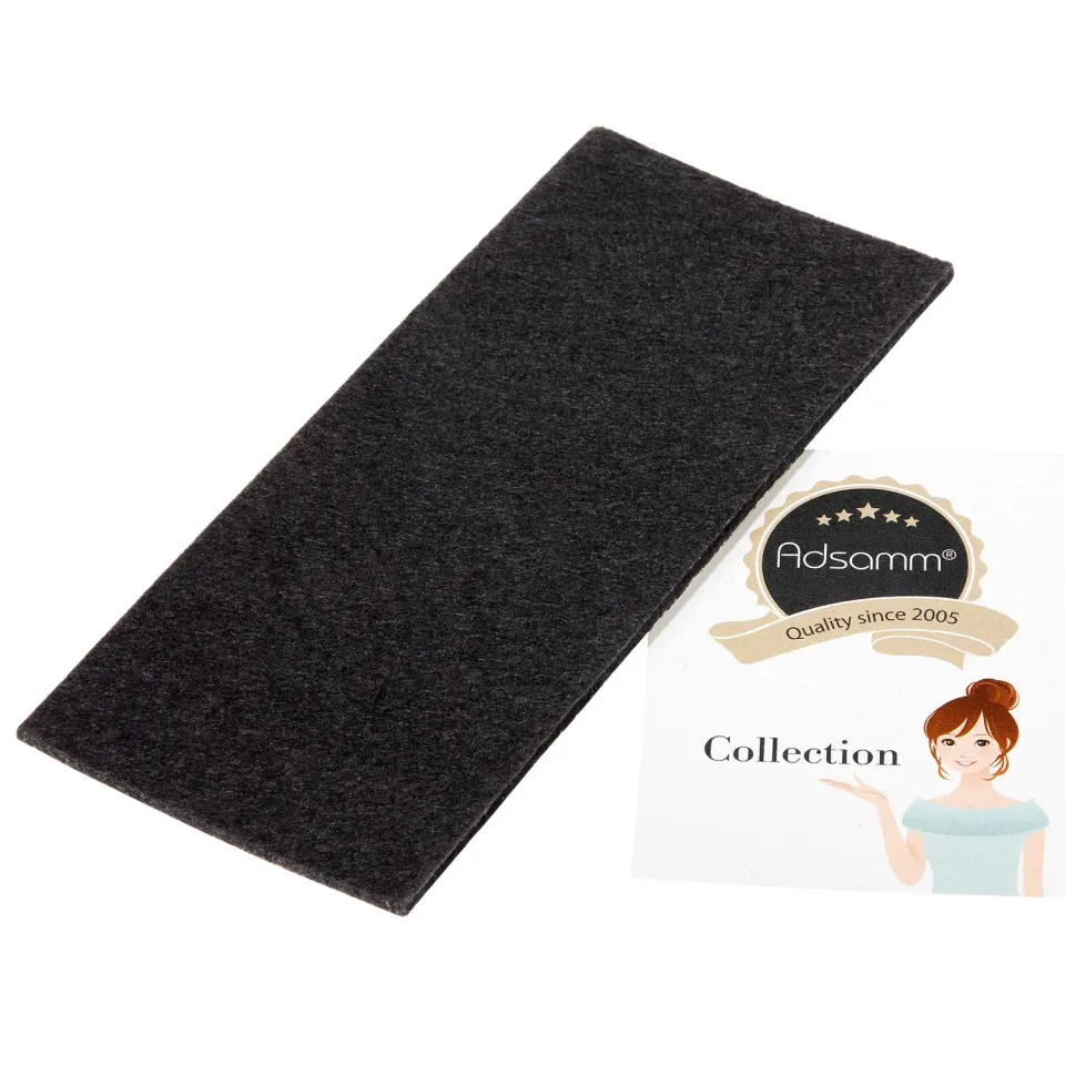 Adsamm foglio feltro autoadesivo nero 80x180 mm rettangolare