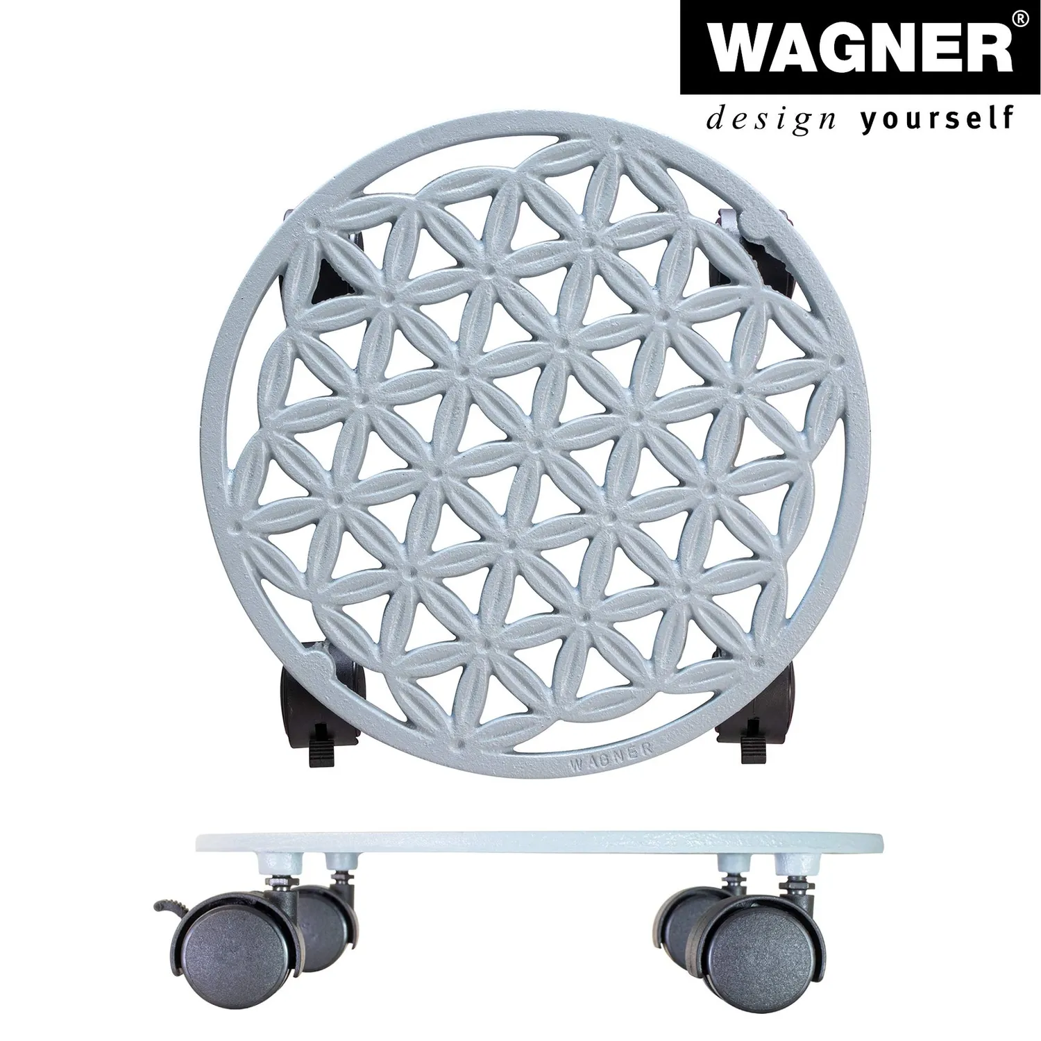 Wagner Flower of Life 20091901 carrello piante bianco Ø29 cm
