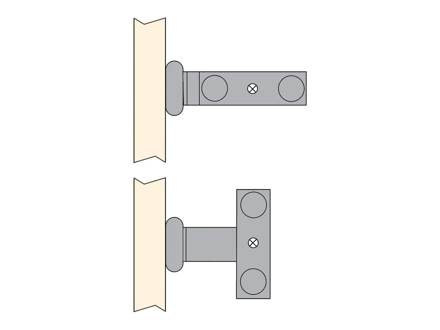 Emuca porta asciugamani estraibile 2 bracci 440 mm grigio