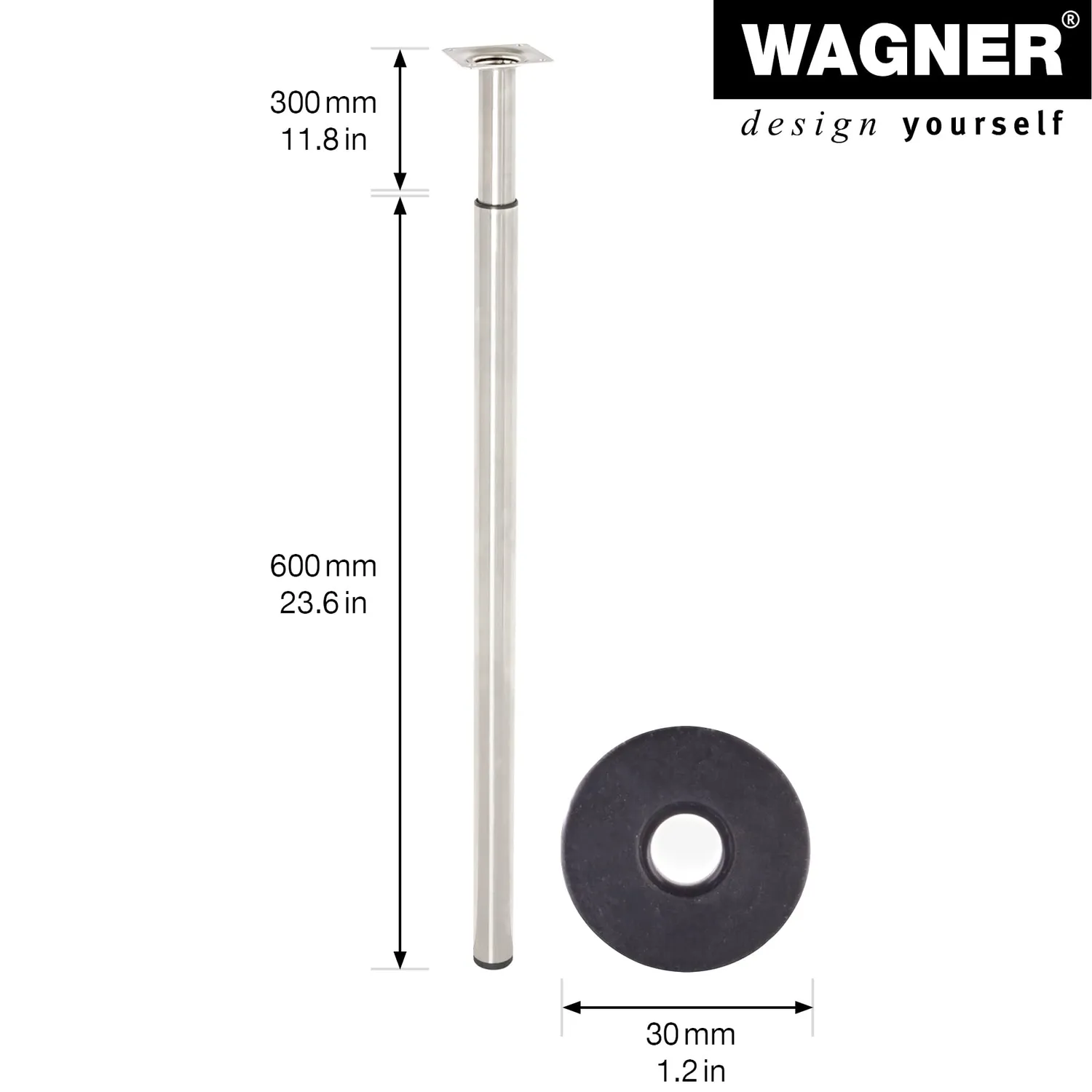 Wagner Telescope ST 1839 gamba telescopica 600-900 mm inox
