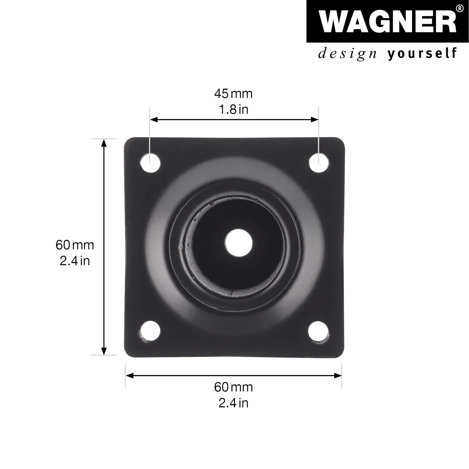 WAGNER Telescope 12182801 piedino nero Ø 30 mm