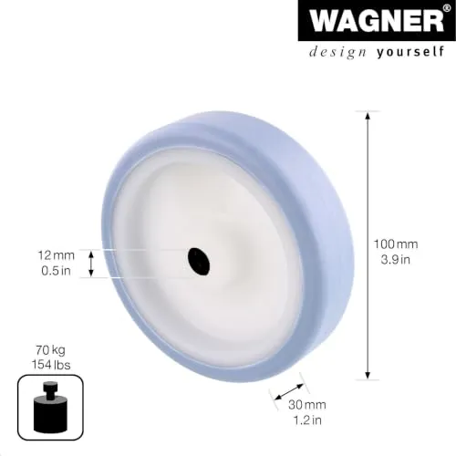 Wagner RO 9600 ruota di ricambio morbida 100 mm blu