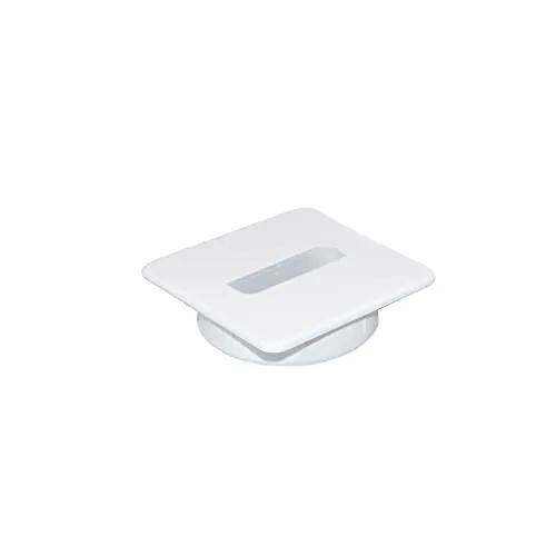 Emuca Passacavo Quadrato 94x94 Bianco 6 Pezzi