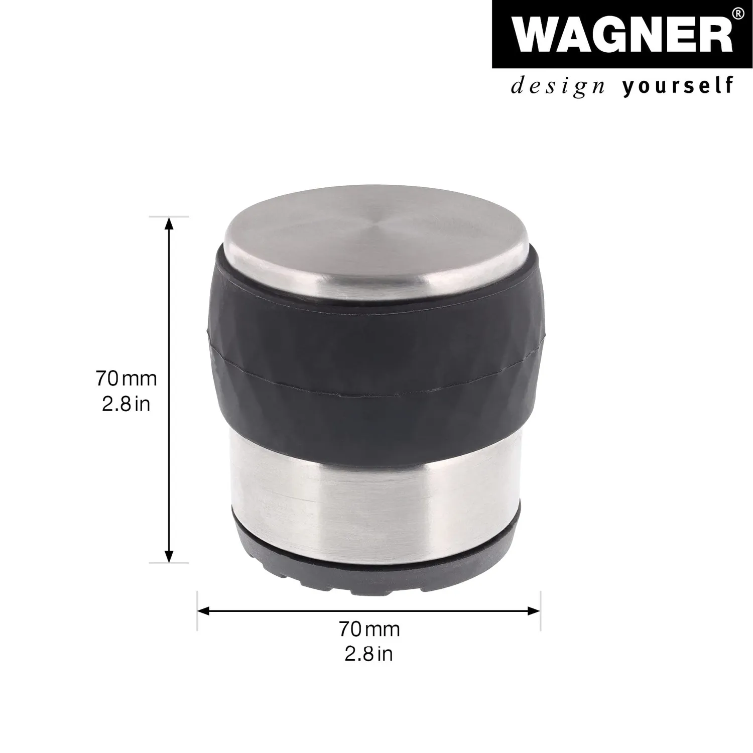 Wagner New Tower 15521201 fermaporta acciaio 70 mm nero