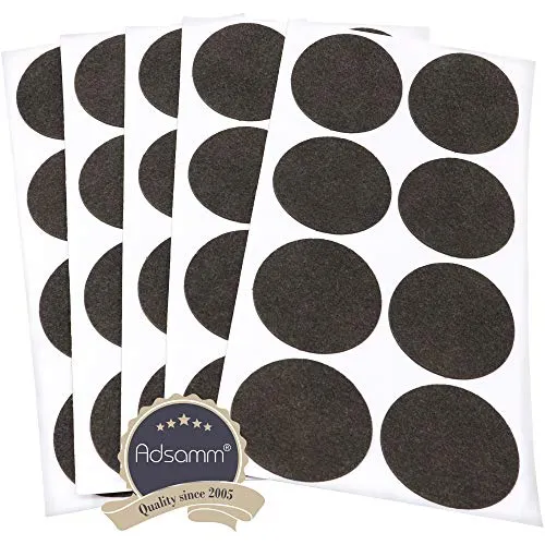 Adsamm feltrini ultrasottili ø50 mm marroni 40 pezzi 1,5mm